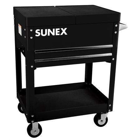 SUNEX Â® Tools Compact Slide Top Utility Cart, Black 8035